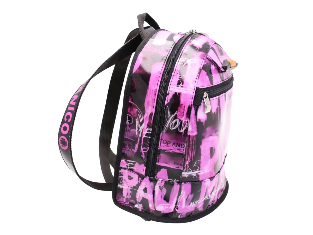ZAINETTO PAUL MECCANICO NERO E ROSA FANTASIA MURALES. MODELLO SUPERINO IN TELONE CAMION.