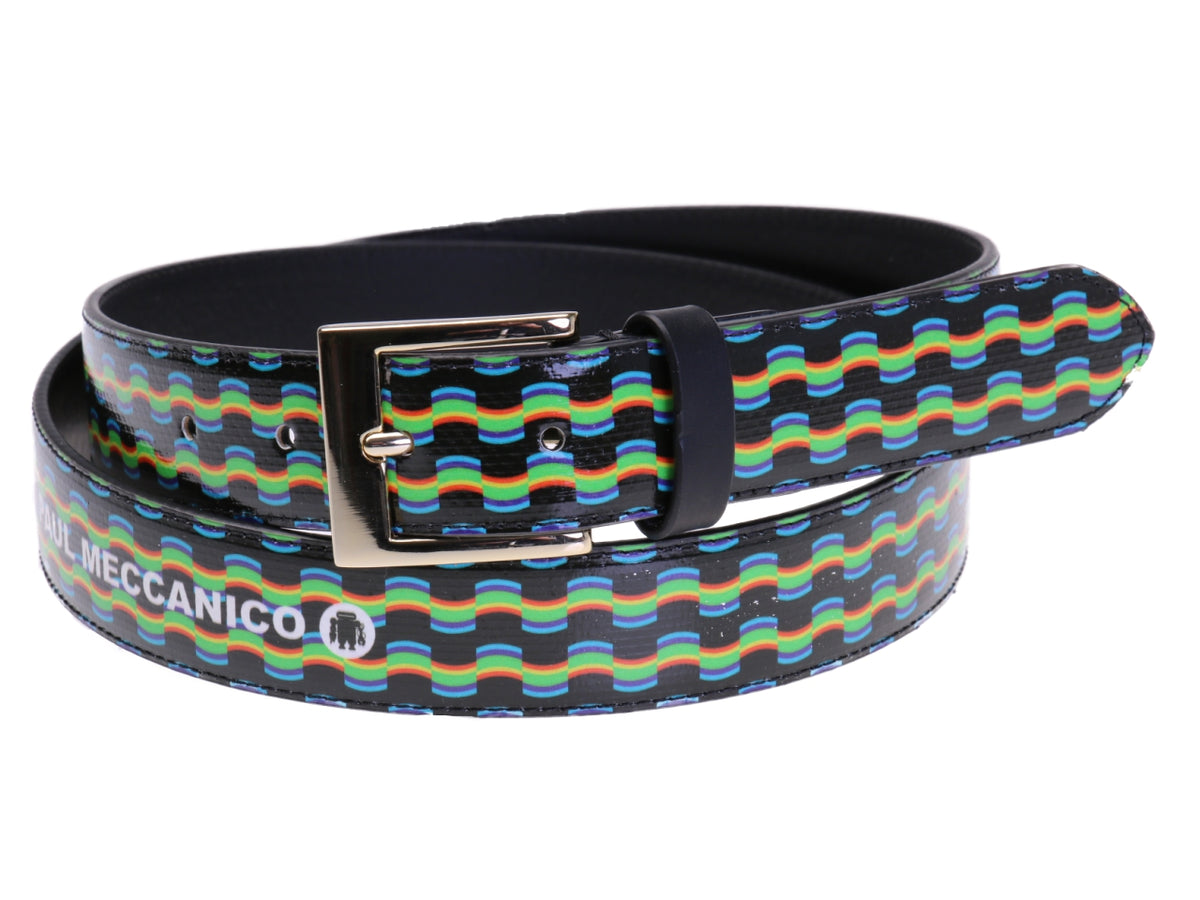 CINTURA DONNA NERA FANTASIA OPTICAL IN TELONE CAMION.