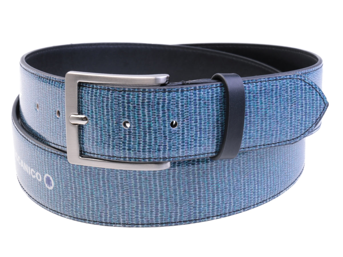 CINTURA UOMO AZZURRA IN TELONE CAMION.
