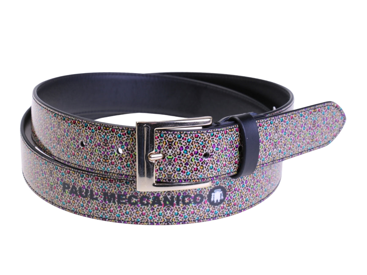 CINTURA DONNA MULTICOLORE FANTASIA ANIMALIER IN TELONE CAMION.