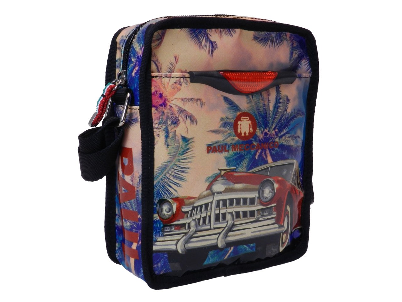 GENDERLESS SHOULDER BAG VINTAGE "CUBA" STYLE. MODEL STRATOS MADE OF LORRY TARPAULIN. - Limited Edition Paul Meccanico