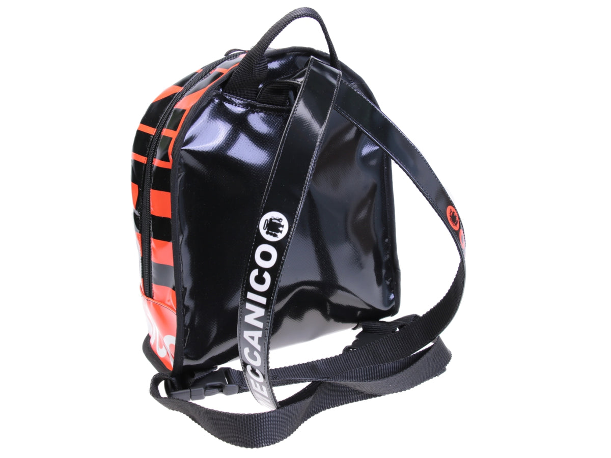 RED BACKPACK MODEL SUPERINO MADE OF LORRY TARPAULIN. - Limited Edition Paul Meccanico