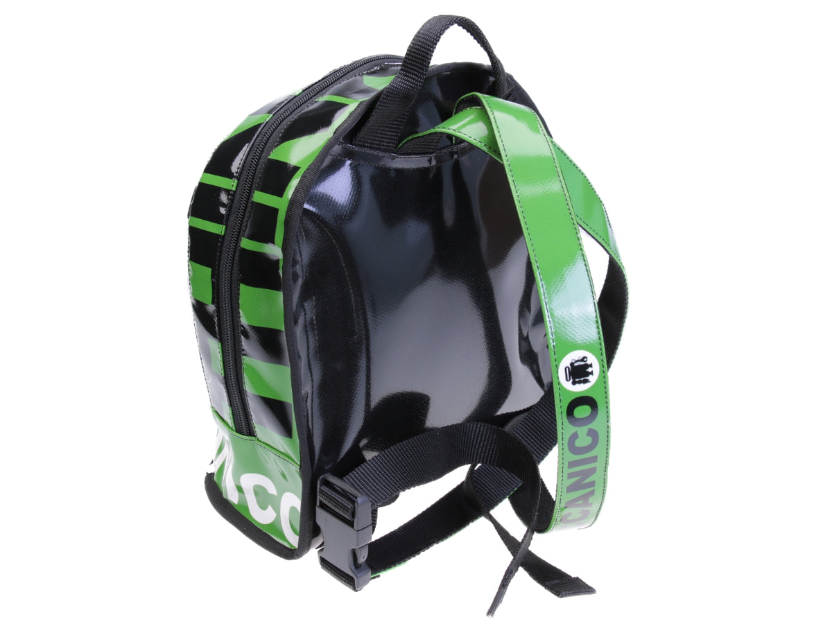 GREEN BACKPACK MODEL SUPERINO MADE OF LORRY TARPAULIN. - Limited Edition Paul Meccanico