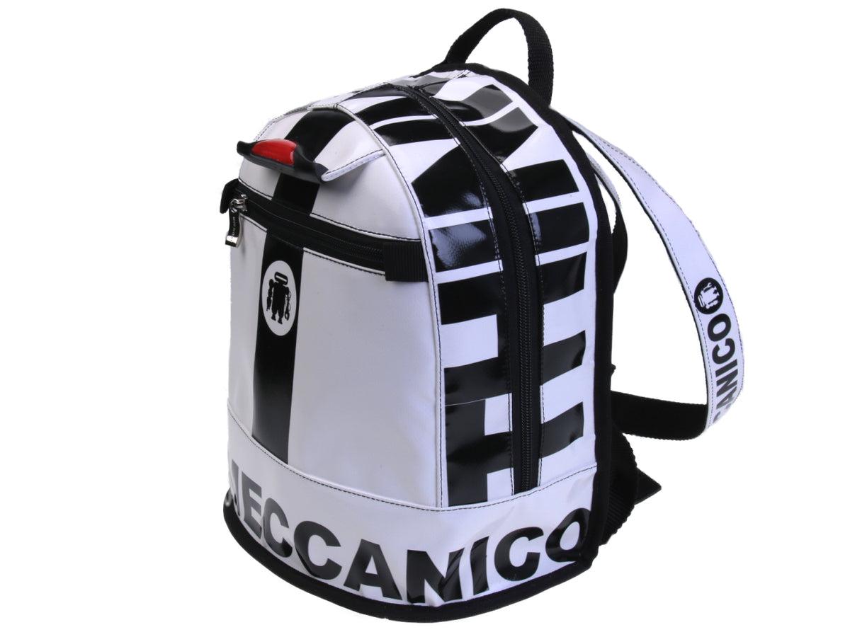 WHITE BACKPACK MODEL SUPERINO MADE OF LORRY TARPAULIN. - Limited Edition Paul Meccanico
