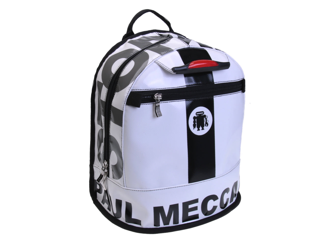 WHITE BACKPACK MODEL SUPERINO MADE OF LORRY TARPAULIN. - Limited Edition Paul Meccanico