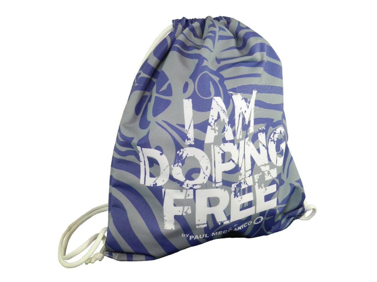 BACK SACK I AM DOPING FREE BY PAUL MECCANICO IN BLUE AND GREY - Limited Edition Paul Meccanico