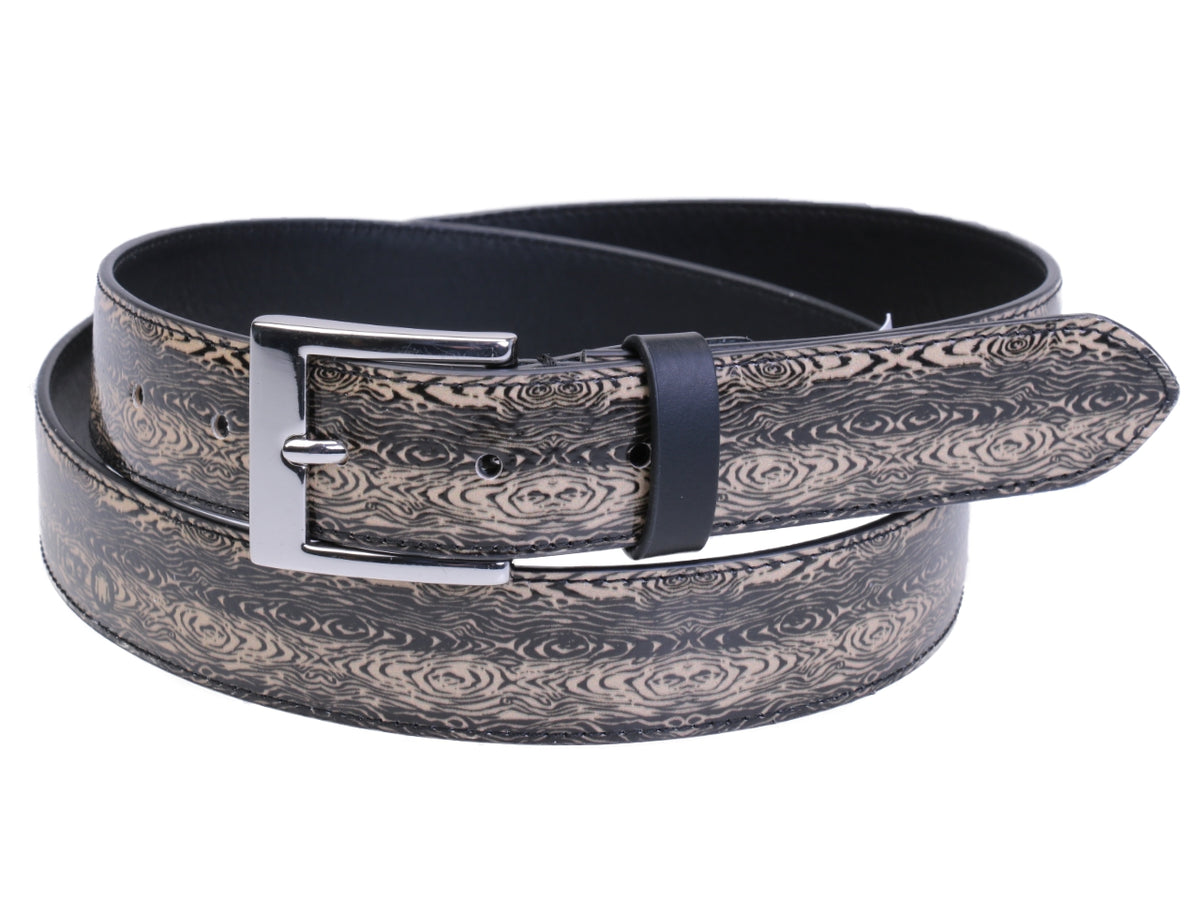 BROWN AND BLACK WOMEN&#39;S BELT ANIMALIER FANTASY MADE OF LORRY TARPAULIN. - Unique Pieces Paul Meccanico
