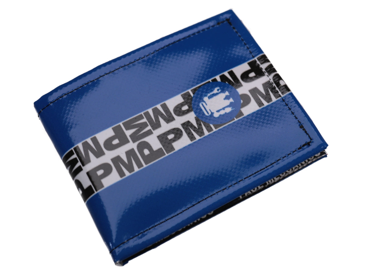 MEN&#39;S WALLET ROYAL, BLACK AND WHITE. MODEL CRIK MADE OF LORRY TARPAULIN. - Limited Edition Paul Meccanico
