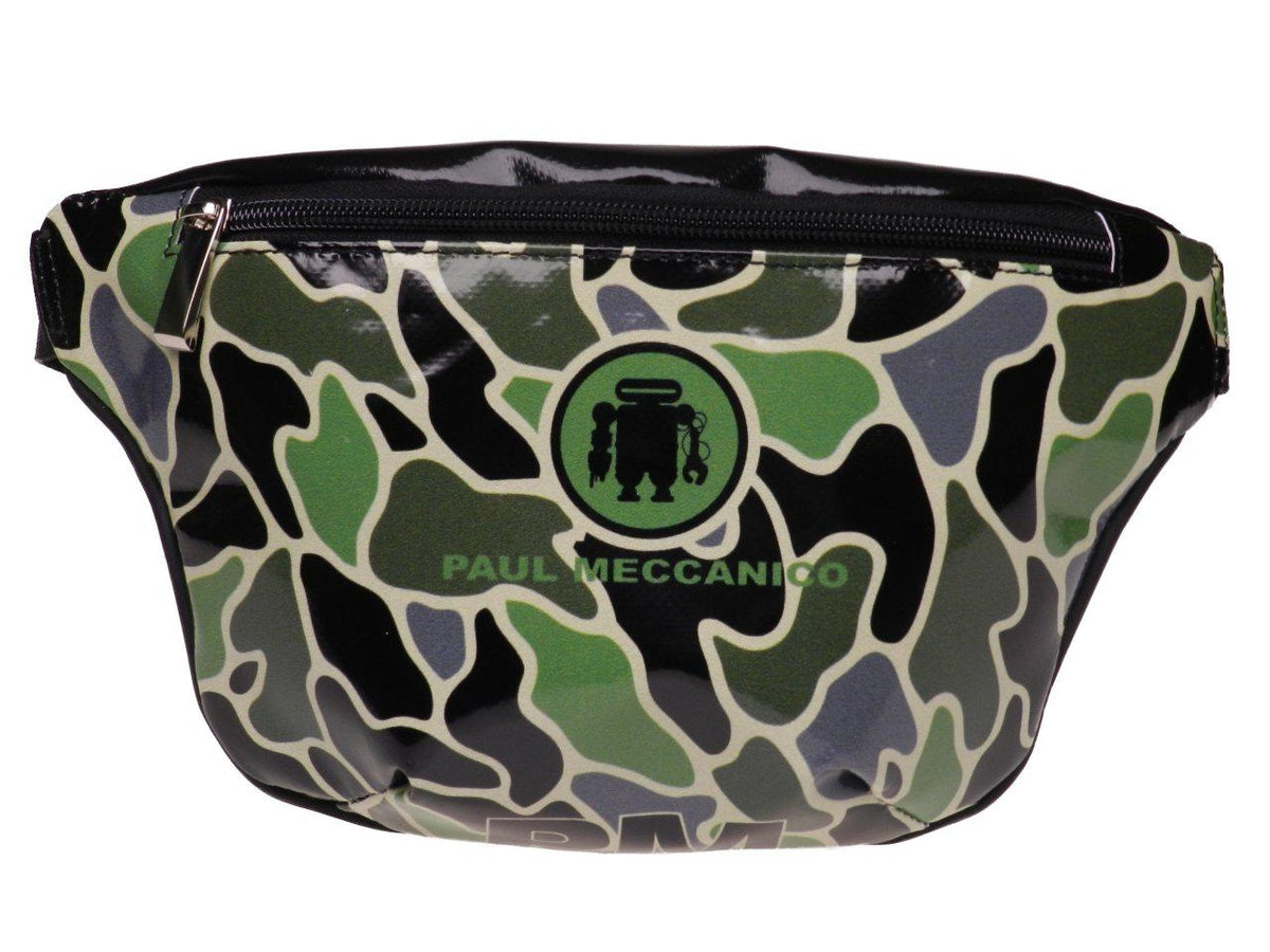 WAIST BAG WITH CAMOUFLAGE FANTASY. MODEL FLEX MADE OF LORRY TARPAULIN. - Limited Edition Paul Meccanico