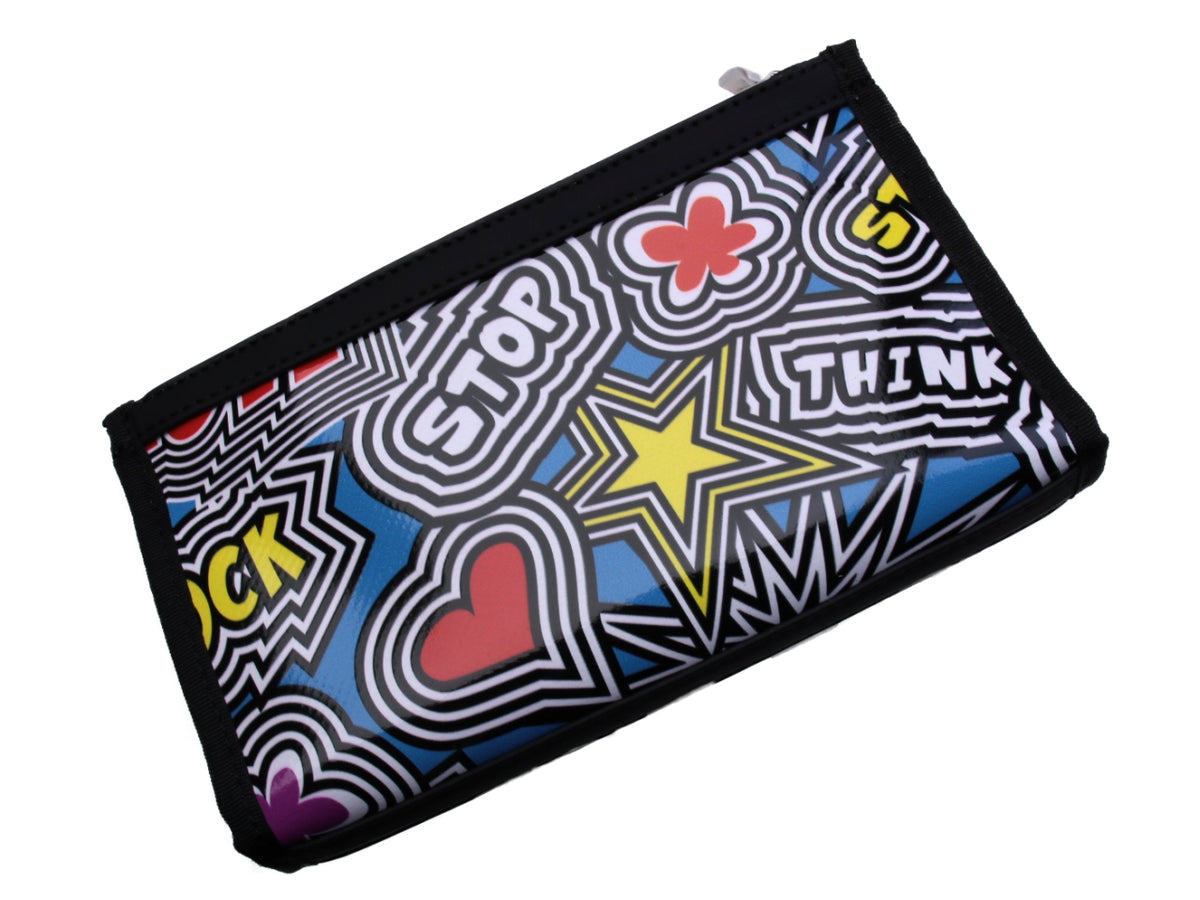 LARGE WOMEN&#39;S WALLET &quot;POP ART&quot;. MODEL PIT MADE OF LORRY TARPAULIN. - Limited Edition Paul Meccanico