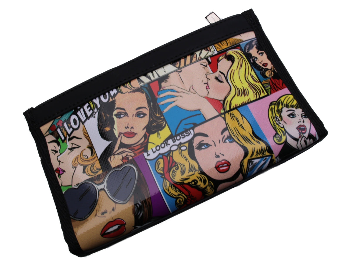 LARGE WOMEN&#39;S WALLET CARTOON STYLE. MODEL PIT MADE OF LORRY TARPAULIN. - Limited Edition Paul Meccanico