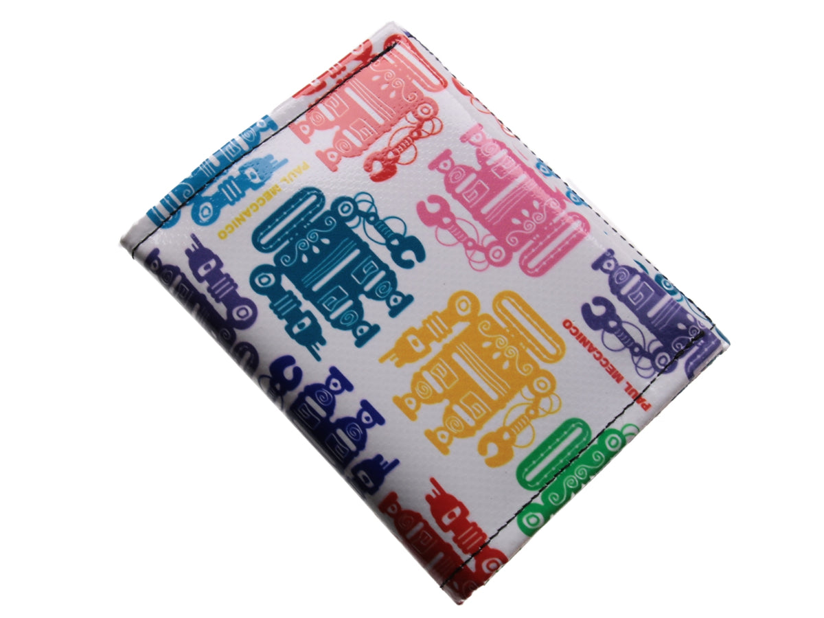 WHITE WOMEN&#39;S WALLET WITH PAUL MECCANICO LOGOS. MODEL TREK MADE OF LORRY TARPAULIN. - Limited Edition Paul Meccanico