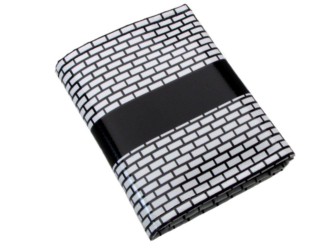 UNISEX WALLET BLACK AND WHITE COLOURS. MODEL TREK MADE OF LORRY TARPAULIN. - Limited Edition Paul Meccanico