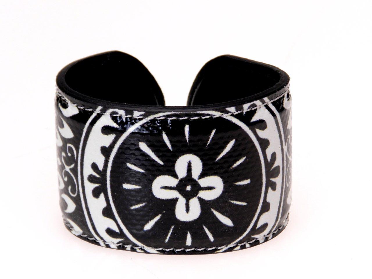 WOMAN BRACELET BLACK AND WHITE ETHNIC FANTASY. - Limited Edition Paul Meccanico