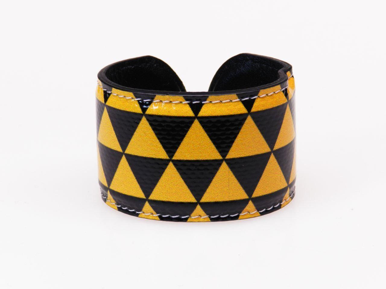 WOMAN BRACELET BLACK AND YELLOW COLOURS GEOMETRIC FANTASY. - Limited Edition Paul Meccanico
