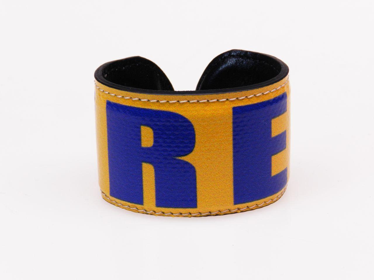 WOMAN BRACELET BLUE AND YELLOW COLOURS "FREE" - Limited Edition Paul Meccanico