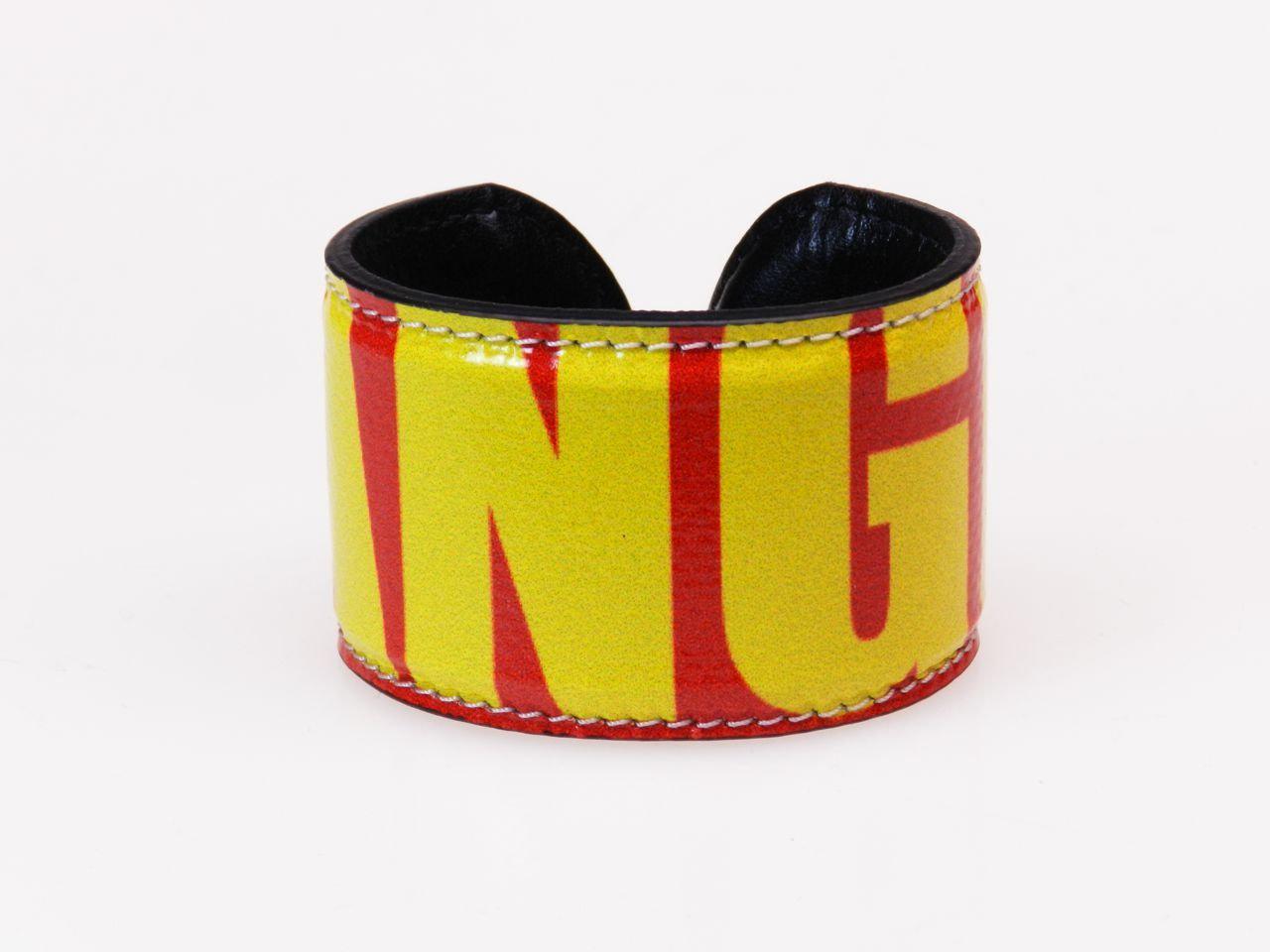 WOMAN BRACELET RED AND YELLOW COLOUR "DANGER". - Limited Edition Paul Meccanico