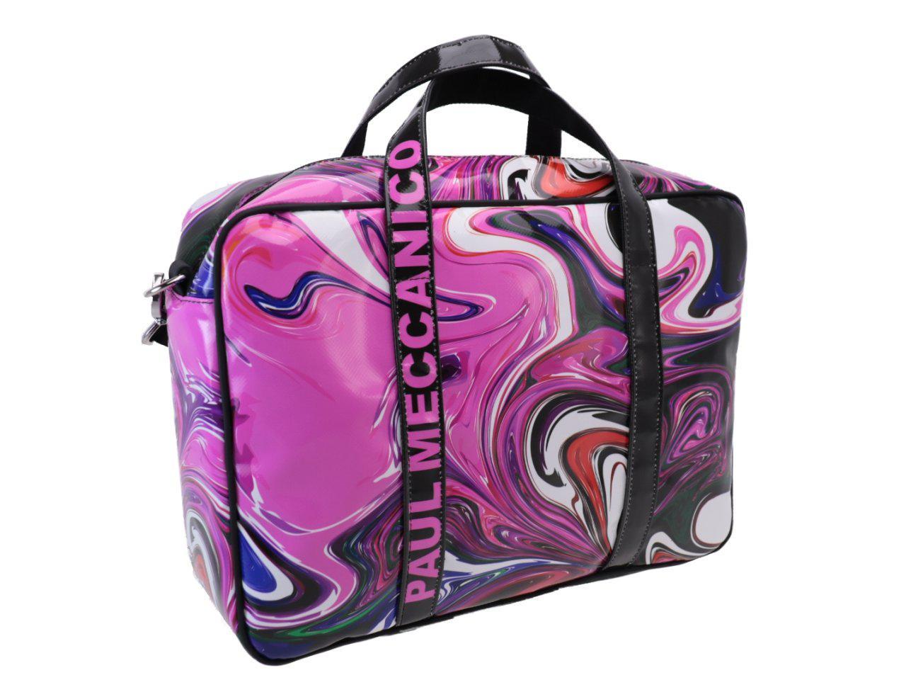 WOMAN BRIEFCASE DYE FANTASY. KART MODEL MADE OF LORRY TARPAULIN. - Limited Edition Paul Meccanico