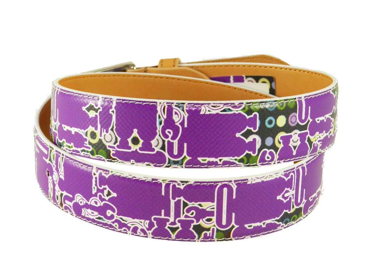 WOMAN'S BELT PAUL MECCANICO. COLOUR VIOLET FANTASY ROBOT. - Unique Pieces Paul Meccanico