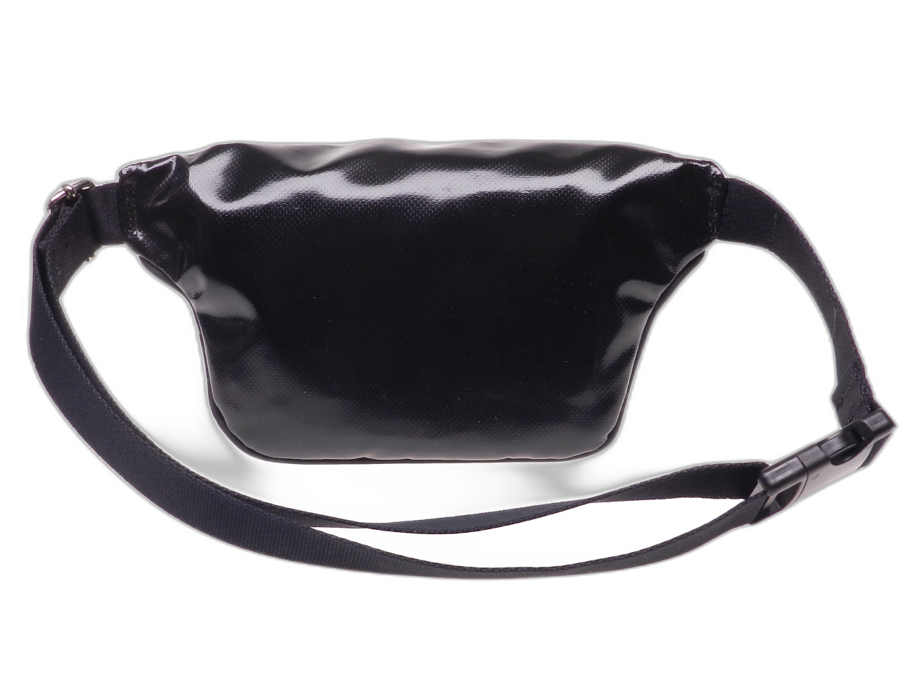 BLACK AND DARK RED WAIST BAG. MODEL FLEX MADE OF LORRY TARPAULIN. - Limited Edition Paul Meccanico