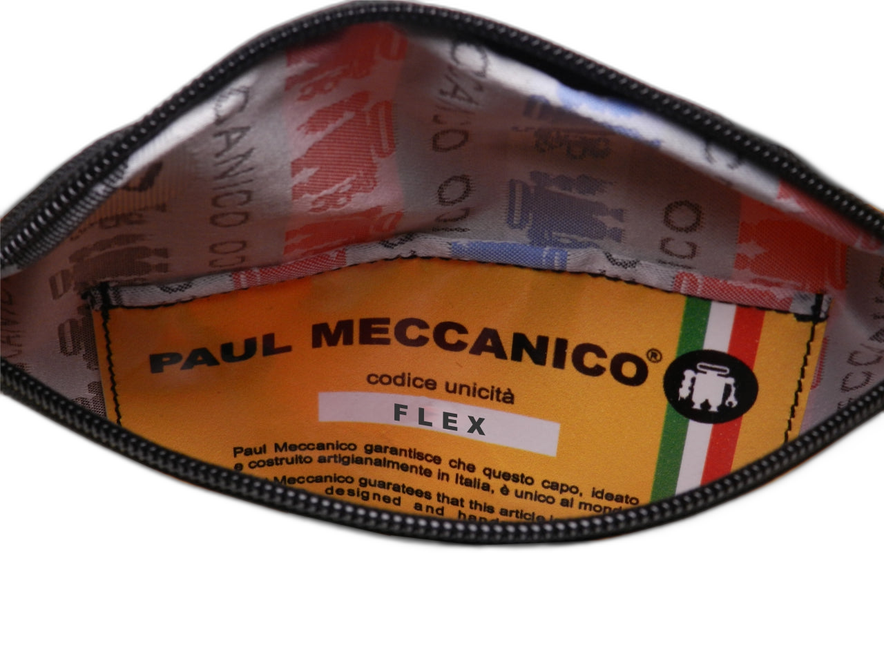 MARSUPIO ROSSO "ACQUERELLO". MODELLO FLEX REALIZZATO CON TELONI DI CAMION. - Edizione Limitata Paul Meccanico