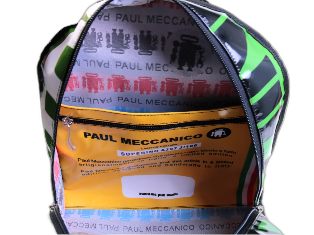 ZAINO REALE MODELLO SUPERINO REALIZZATO CON TELONI DI CAMION. - Edizione Limitata Paul Meccanico